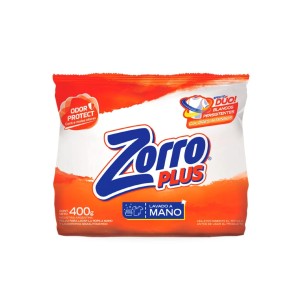 ZORRO JABON EN POLVO 400gr MANO PLUS